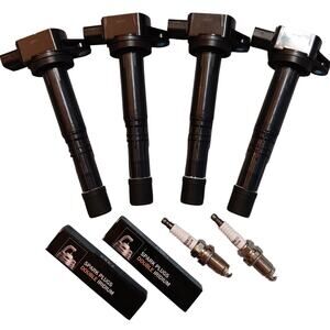 UF311 NEW 4 Ignition Coils & 4 Spark Plugs For Various Including Acuras & Hondas